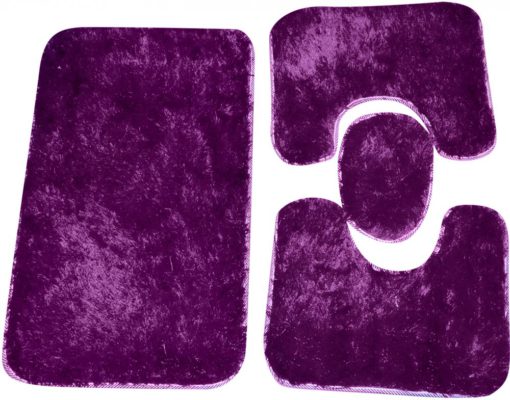 Bath Shag Carpet Set -1 X 1- Purple Bath Shag Carpet Set -1 X 1- Purple Bed & Bath